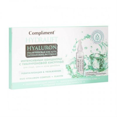 Купить compliment hydralift hyaluron (комплимент) концентрат для лица, шеи и декольте, ампулы 2мл, 7шт в Заволжье