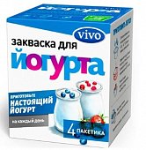 Купить vivo (виво) закваска для йогурта fit, пакетики 0,5г, 4 шт в Заволжье