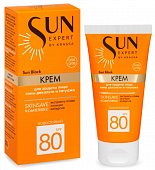 Купить krassa (красса) sun expert крем для защиты лица зоны декольте и татуажа spf80 sun block 50 мл в Заволжье