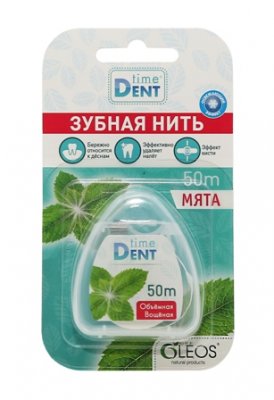 Купить таймдент (timedent) зубная нить объемная мята 50м в Заволжье