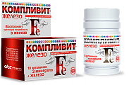 Купить компливит железо, таблетки, покрытые оболочкой 525мг, 60 шт бад в Заволжье