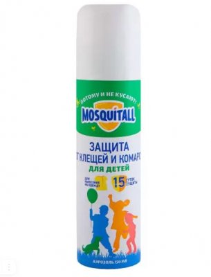 Купить mosquitall (москитолл) нежная защита аэрозоль от комаров и клещей 150 мл в Заволжье