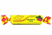 Купить аскорбиновая кислота с сахаром, таблетки со вкусом малины, 10 шт бад в Заволжье