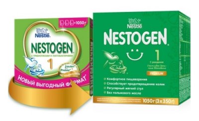 Купить nestle nestogen 1 (нестожен) сухая молочная смесь с рождения, 1050г (3 х350г) в Заволжье