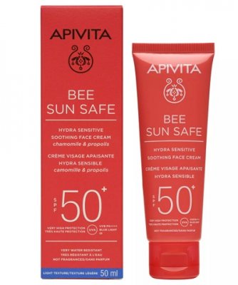 Купить apivita (апивита) крем для чувствительной кожи лица солнцезащитный успокаивающий, spf50 50мл в Заволжье