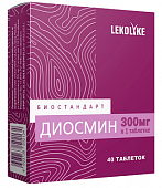 Купить биостандарт диосмин леколайк, таблетки массой 550мг 40шт бад в Заволжье