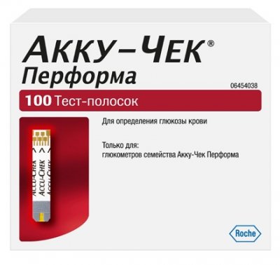 Купить тест-полоски accu-chek performa (акку-чек), 100 шт в Заволжье