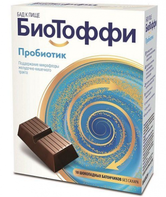 Купить биотоффи пробиотик, шоколадный батончик 5г, 10 шт бад в Заволжье