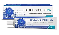 Купить троксерутин вп, гель для наружного применения 2% 40г в Заволжье