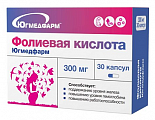 Купить фолиевая кислота югмедфарм, капсулы массой 300мг 30шт бад в Заволжье