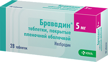 Бравадин, таблетки, покрытые пленочной оболочкой 5мг 28 шт