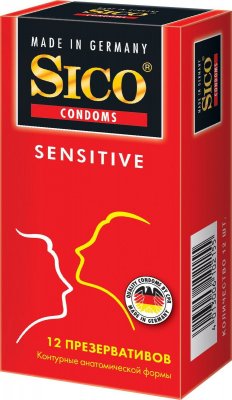Купить sico (сико) презервативы sensitive контурные 12шт в Заволжье