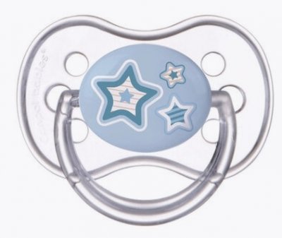 Купить canpol (канпол) пустышка круглая силиконовая 0-6 месяцев newborn baby голубая 1 шт в Заволжье