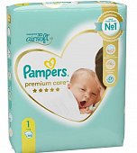 Купить pampers premium care (памперс) подгузники 1 для новорожденных 2-5кг, 66шт в Заволжье