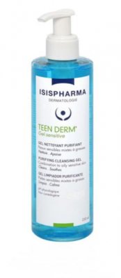 Купить isispharma (исис фарма) teen derm gel sensitive очищающий гель для умывания чувствительной жирной и комбинированной кожи,  250мл в Заволжье