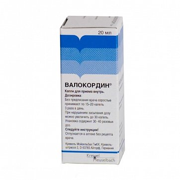 Валокордин, капли для приема внутрь, флакон 20мл