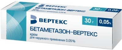 Купить бетаметазон-вертекс, крем для наружного применения 0,05%, 30г в Заволжье