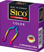 Купить sico (сико) презервативы color цветные 3шт в Заволжье
