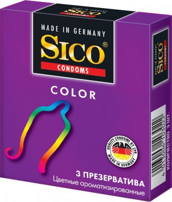 Купить sico (сико) презервативы color цветные 3шт в Заволжье