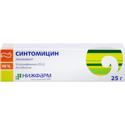 Купить синтомицин, линимент 10% 25г (8-15) (нижфарм оао, россия) в Заволжье