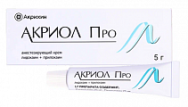 Купить акриол про, крем для местного и наружного применения 2,5%+2,5%, туба 5г в Заволжье