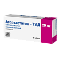 Купить аторвастатин-тад, таблетки покрытые пленочной оболочкой 20мг, 30 шт в Заволжье