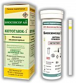Купить тест-полоски биосенсор индикаторные кетоглюк-1, 50 шт в Заволжье
