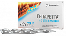 Купить гепаретта, таблетки покрытые кишечнорастворимой оболочкой 400 мг, 20 шт в Заволжье