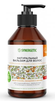Купить синергетик (synergetic) бальзам для волос натуральный питание и восстановление, 250мл в Заволжье