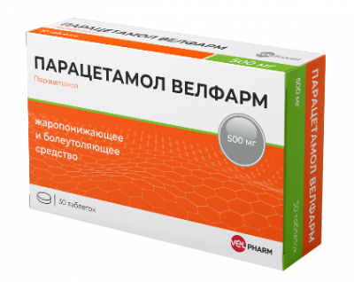 Купить парацетамол-велфарм, таблетки 500мг, 30 шт в Заволжье