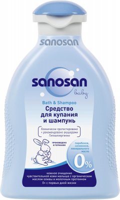Купить sanosan baby (саносан) средство для купания и шампунь, 200мл в Заволжье