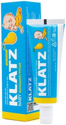 Купить klatz (клатц) зубная паста для детей 0-4лет большая груша без фтора, 40мл в Заволжье
