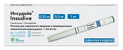 Купить инсудайв, раствор для подкожного введения 0.25/0.5/1 мг/доза шприц-ручка 3мл 1шт+игла 6шт в Заволжье