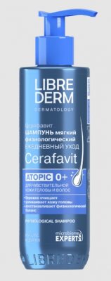 Купить librederm cerafavit (либридерм церафавит) шампунь мягкий физиологический с церамидами и пребиотиком 250 мл в Заволжье