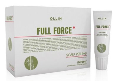 Купить ollin prof full force (оллин) пилинг для кожи головы бамбук, тюбик 15мл, 10 шт в Заволжье