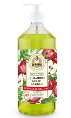 Купить бабушка агафья мыло антибактериальное мятно-яблочное, 1000мл в Заволжье