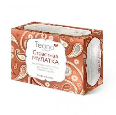 Купить тиана (teana) мыло для сухой кожи лица и тела с маслом карите страстная мулатка, 100г в Заволжье
