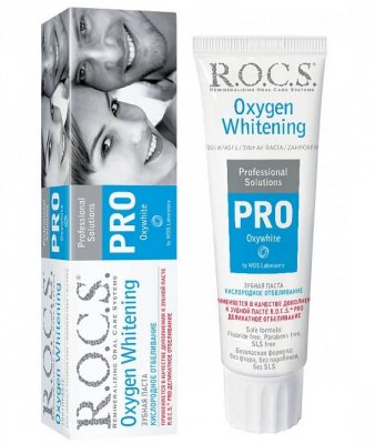 Купить рокс (r.o.c.s) зубная паста pro кислородное отбеливание, 60г в Заволжье
