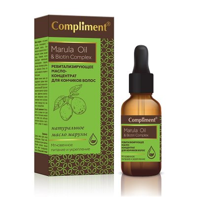 Купить compliment marula oil & biotin complex (комплимент)масло-концентрат для волос ревитализирующее, 25мл в Заволжье