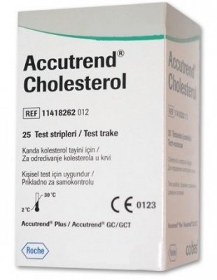 Купить тест-полоски для экспресс-анализаторов портативных аккутренд холестерин, 5 шт в Заволжье