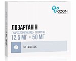 Купить лозартан-н, таблетки, покрытые пленочной оболочкой 12,5мг+50мг, 60 шт в Заволжье