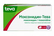 Купить моксонидин-тева, таблетки покрытые пленочной оболочкой 0,2 мг, 60 шт в Заволжье