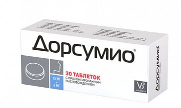 Дорсумио, таблетки с пролонгированным высвобождением 15мг+6мг, 30 шт