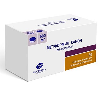 Метформин-Канон, таблетки, покрытые пленочной оболочкой 500мг, 60 шт