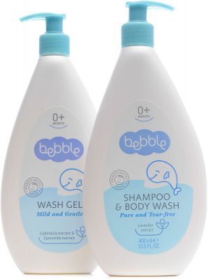 Купить bebble (бэббл) набор: шампунь для волос и тела 400мл+ гелья для мытья 400мл в Заволжье