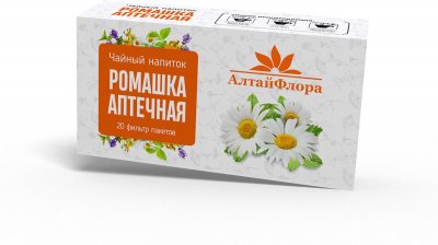 Купить ромашки аптечной цветки алтайфлора, фильтр-пакеты 1,5г, 20 шт бад в Заволжье