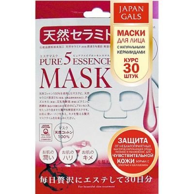 Купить japan gals (джапан галс) маска керамиды pure5 essential, 30 шт в Заволжье