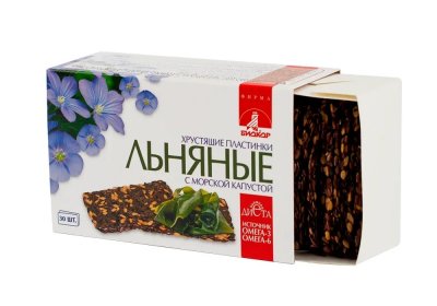 Купить льняные хрустящие пластинки биокор с морской капустой 3,5г 30 шт бад в Заволжье
