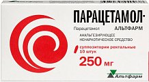 Купить парацетамол-альтфарм, суппозитории ректальные 250мг, 10 шт в Заволжье