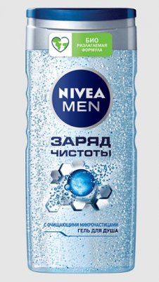 Купить nivea (нивея) для мужчин гель для душа заряд чистоты, 250мл в Заволжье
